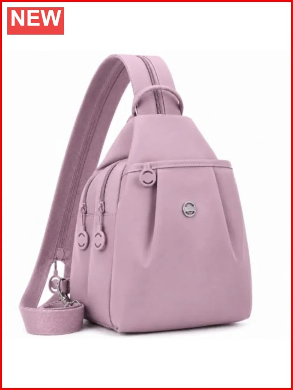 Water-Resistant Sling Backpack for Women, Crossbody Chest Bag, Adjustable